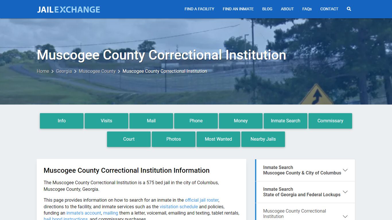 Muscogee County Correctional Institution, GA Inmate Search, Information